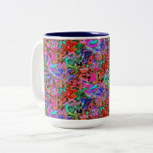 Straatachtige graffiti tweekleurige koffiemok (Voorkant links)