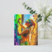 Straatartiest Briefkaart (Staand voorkant)