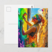 Straatartiest Briefkaart (Voorkant / Achterkant)