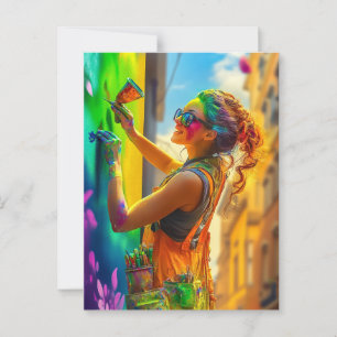 Straatartiest Briefkaart