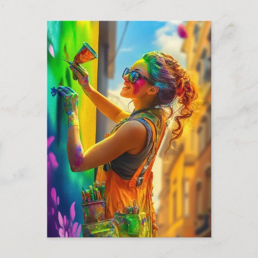 Straatartiest Briefkaart (Voorkant)