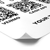 straatartiesten virtueel tipjar QR-codeteken Poster (Hoek)