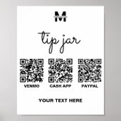 straatartiesten virtueel tipjar QR-codeteken Poster (Voorkant)