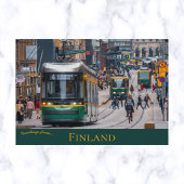 Straatauto's in Aleksanterinkatu Helsinki Finland Briefkaart