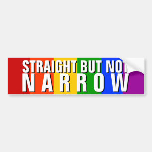 STRAATBAAR MAAR NIET NARROW BUMPERSTICKER
