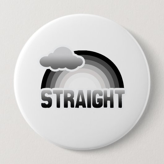 STRAATBAAR RAINBOW RONDE BUTTON 4,0 CM (Voorkant)