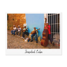 Straatband in Trinidad, Cuba-briefkaart