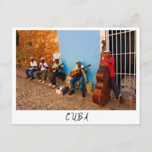 Straatband in Trinidad, Cuba-briefkaart Briefkaart