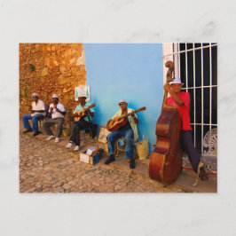 Straatband in Trinidad, Cuba-briefkaart Briefkaart