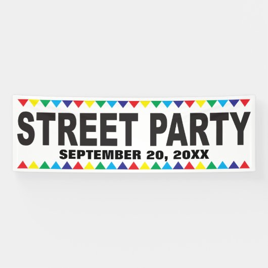 Straatbanner met jouw info spandoek (Horizontaal)