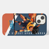 Straatbasketbal | iPhone hoesje (Achterkant horizontaal)