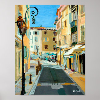 Straatbeeld Antibes Poster