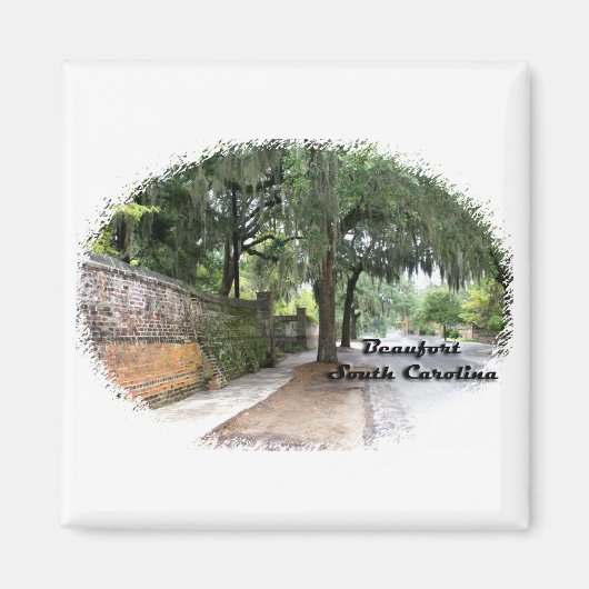 Straatbeeld, Beaufort, SC Magneet (Voorkant)