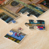 Straatbeeld in Barcelona. Legpuzzel (Zijkant)