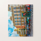 Straatbeeld in Barcelona. Legpuzzel (Verticaal)