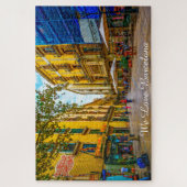 Straatbeeld in Barcelona. Legpuzzel (Verticaal)