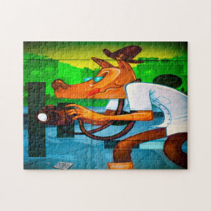Straatbeeld in Barcelona. Legpuzzel