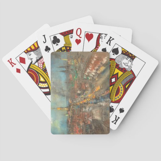 Straatbeeld in Indianapolis (Indiana, Verenigde St Pokerkaarten (Achterkant)