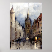Straatbeeld in München, Ross Turner Poster (Voorkant)