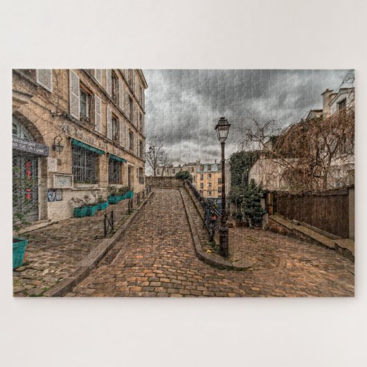 Straatbeeld in Parijs Legpuzzel (Horizontaal)