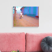 Straatbeeld in Trinidad, Cuba Canvas Afdruk (Insitu (Woonkamer))