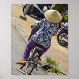 Straatbeeld in Vietnam Poster