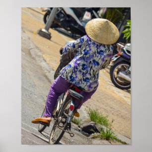 Straatbeeld in Vietnam Poster