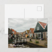 Straatbeeld in Volendam, Nederland Briefkaart (Voorkant / Achterkant)