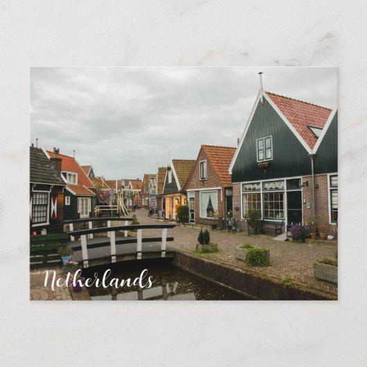 Straatbeeld in Volendam, Nederland Briefkaart (Voorkant)