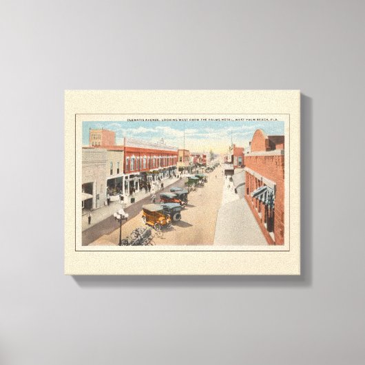  straatbeeld, West Palm Beach, Florida Canvas Afdruk (Voorkant)
