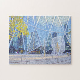 Straatbeeldhouwkunst Calgary. Legpuzzel