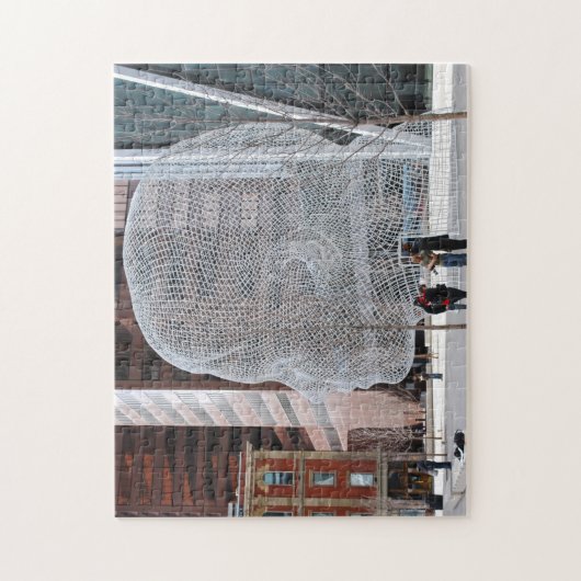 Straatbeeldhouwwerk Calgary. Legpuzzel (Verticaal)
