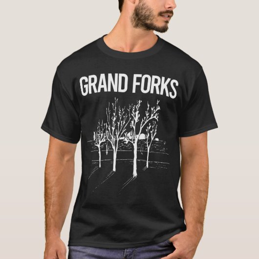 Straatbomen Grand Forks T-shirt (Voorkant)