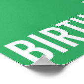 Straatbord Birthday Boulevard Decoration Sign Poster (Hoek)