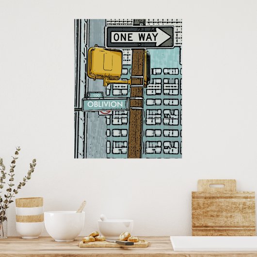 Straatbord Poster (Keuken)