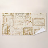  straatborden naadloos in douane-co badhanddoek (Badhanddoek)