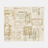  straatborden naadloos in douane-co fleece deken (Voorkant (Horizontaal))