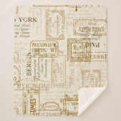  straatborden naadloos in douane-co sherpa deken (Voorkant)