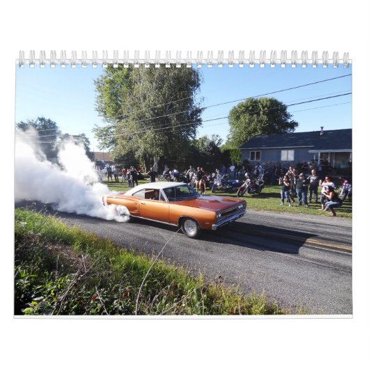 Straatburnouts, spierauto's kalender (Hoes)