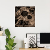 straatcafé abstract poster (Thuiskantoor)