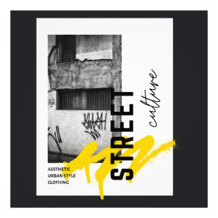 Straatcultuur Urban Esthetisch Monochroom Foto Afdruk