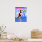 Straatdansen, Blues/Reds (3), No-Sil niet Poster (Keuken)