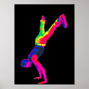 Straatdansen - Multi-Color, Black Back Poster