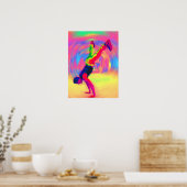 Straatdansen, regenboog, Radiaal Poster (Keuken)