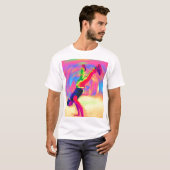 Straatdansen, regenboog, Radiaal T-shirt (Voorkant volledig)