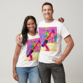 Straatdansen, regenboog, Radiaal T-shirt (Unisex)