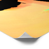 Straatdansen, Silhouette, Green/Oranje/Yellows Poster (Hoek)