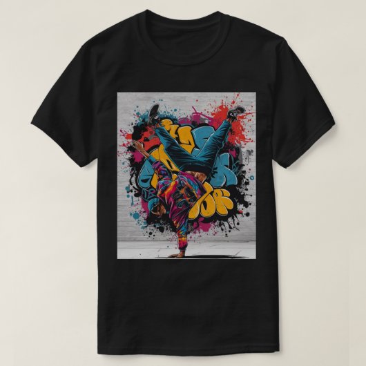 Straatdanser Breakdance Graffiti T-shirt (Design voorkant)