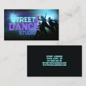 Straatdanslessen hiphop coole bewegingen visitekaartje (Voorkant / Achterkant)