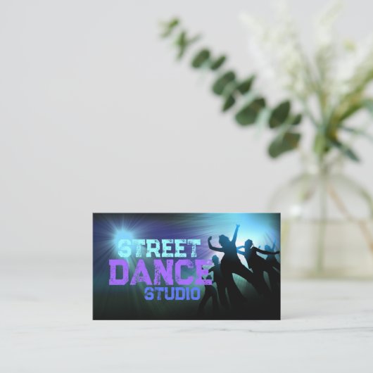 Straatdanslessen hiphop coole bewegingen visitekaartje (Staand voorkant)